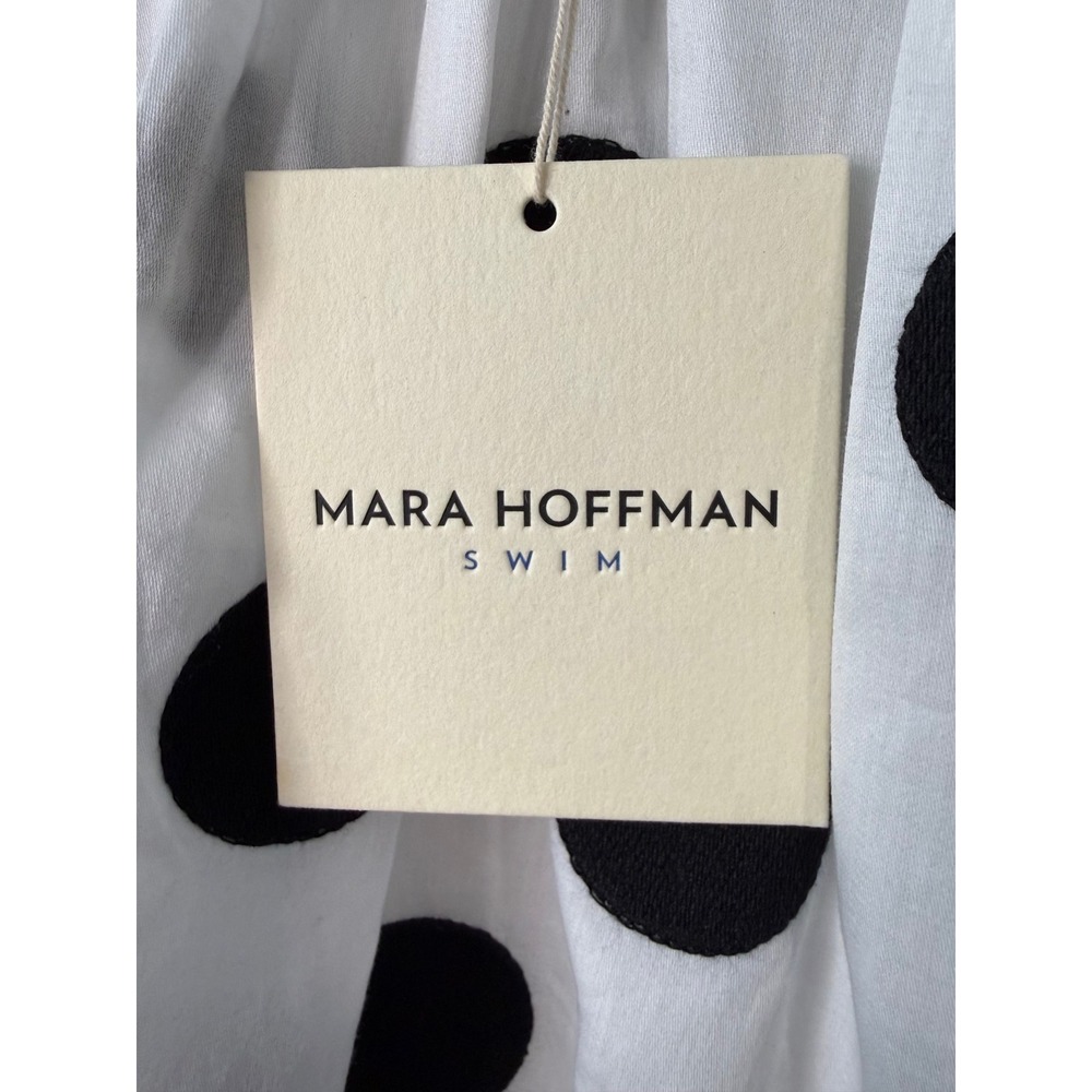 Mara Hoffman Bari Polka Dot Tiered Maxi Dress XS White Resort Vacation Dress - Picture 11 of 11